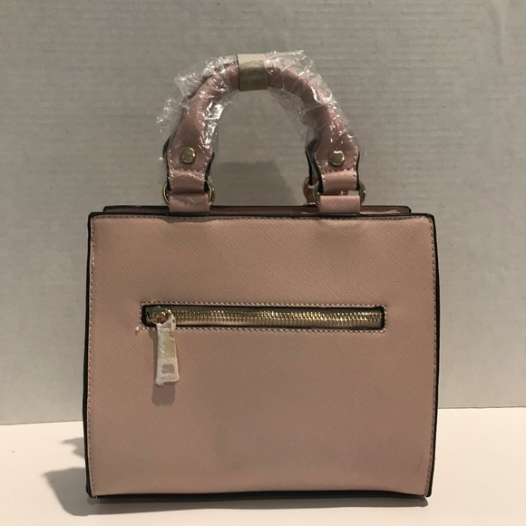 Floral Embellished Blush Pink Vegan Leather Bag - Picture 5 of 7